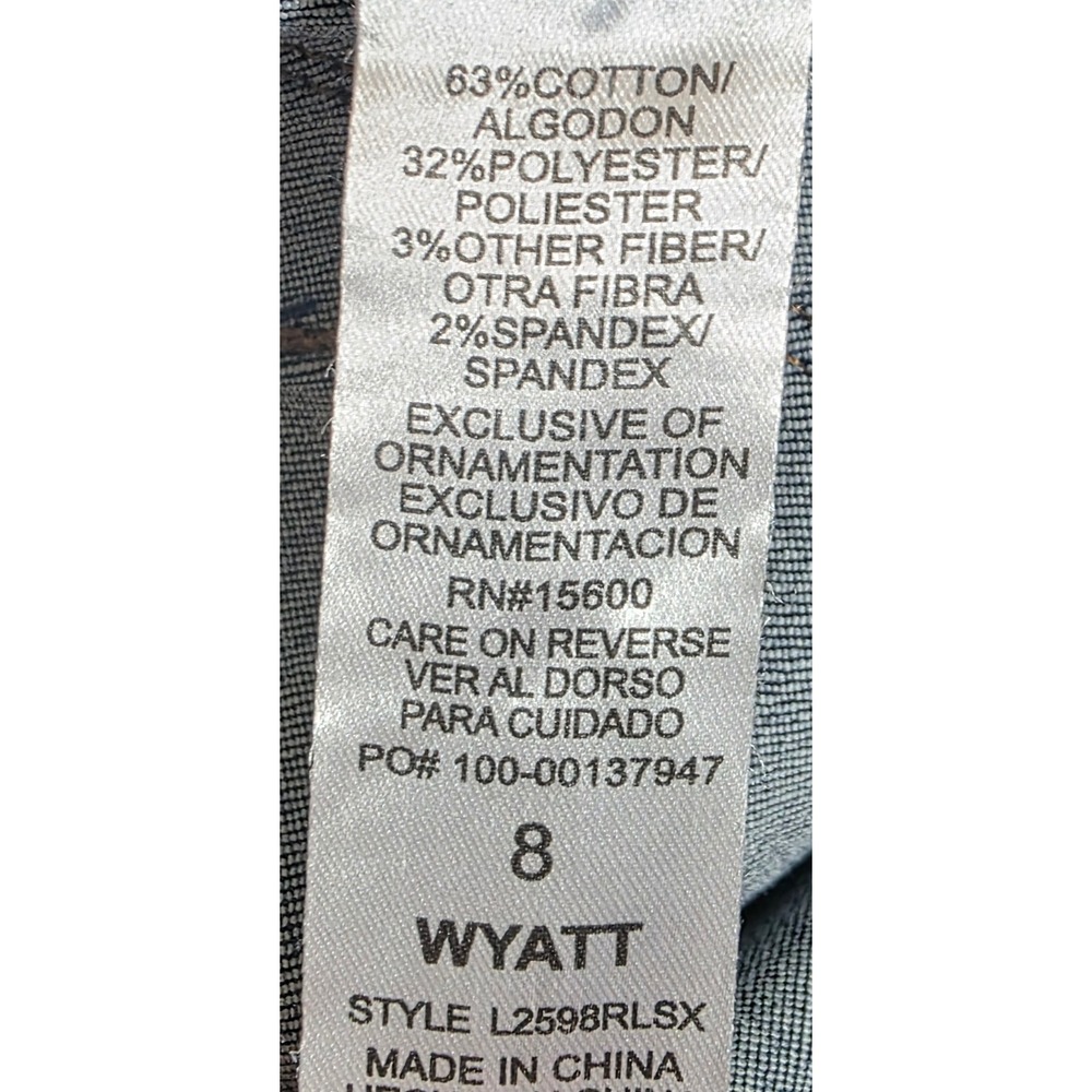 Wit & Wisdom Wyatt Skyrise Ab-solution Wide Leg Jeans Dark Wash 27" Inseam - Picture 10 of 10